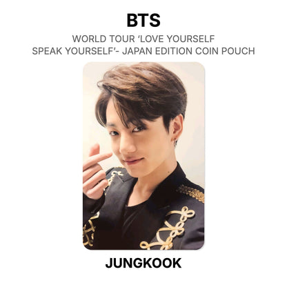 BTS WORLD TOUR ‘LOVE YOURSELF: SPEAK YOURSELF’- JAPAN EDITION COIN POUCH photocard ufficiale