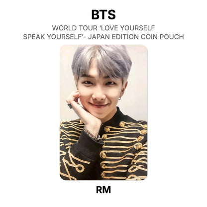 BTS WORLD TOUR ‘LOVE YOURSELF: SPEAK YOURSELF’- JAPAN EDITION COIN POUCH photocard ufficiale