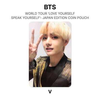 BTS WORLD TOUR ‘LOVE YOURSELF: SPEAK YOURSELF’- JAPAN EDITION COIN POUCH photocard ufficiale