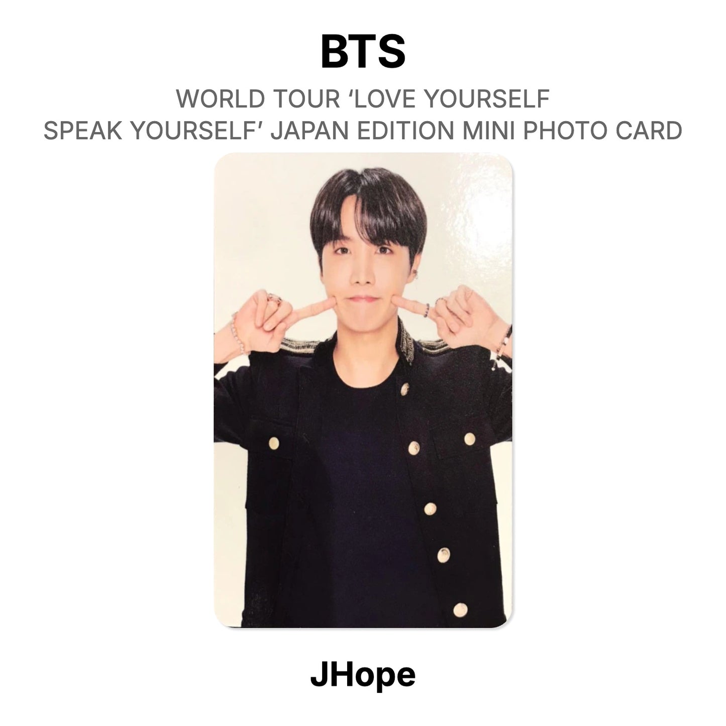 BTS WORLD TOUR ‘LOVE YOURSELF: SPEAK YOURSELF’- JAPAN EDITION MINI PHOTO CARD Official Photocard