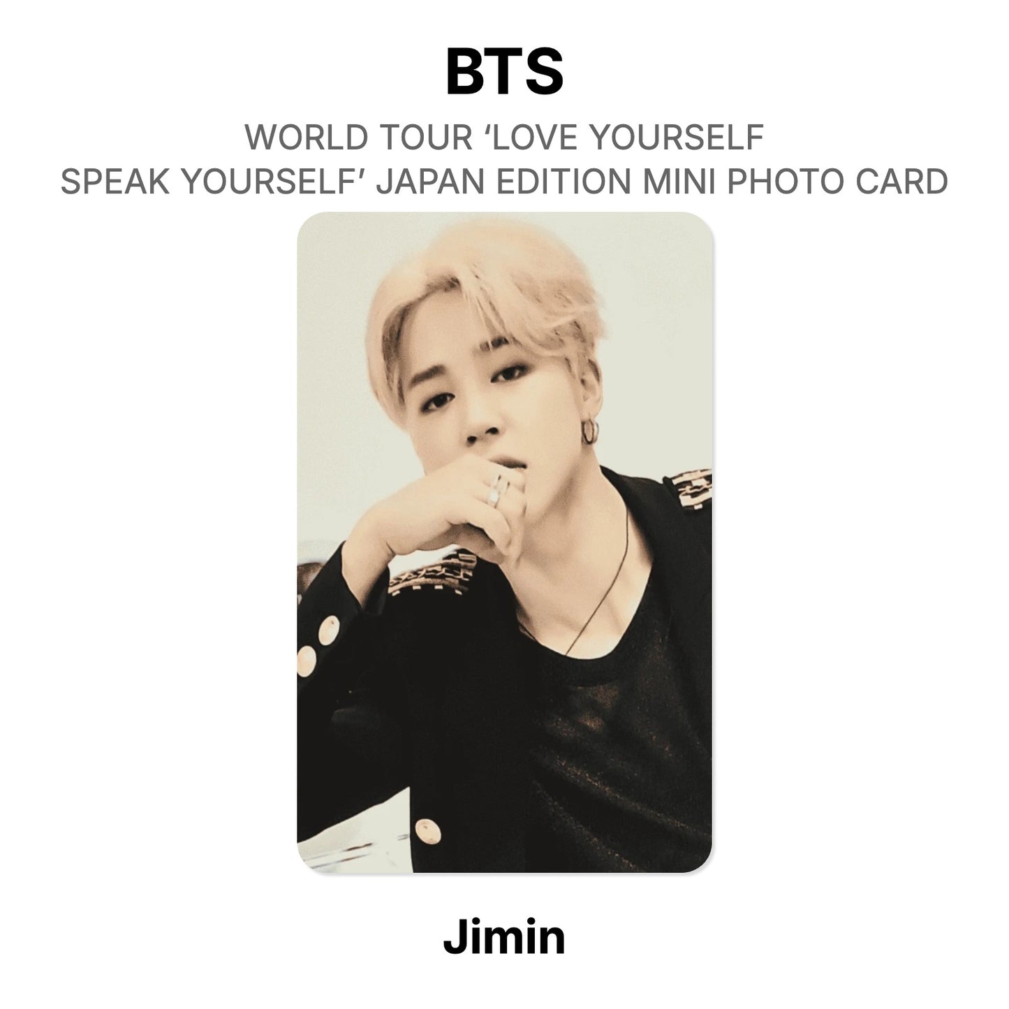 BTS WORLD TOUR ‘LOVE YOURSELF: SPEAK YOURSELF’- JAPAN EDITION MINI PHOTO CARD Official Photocard