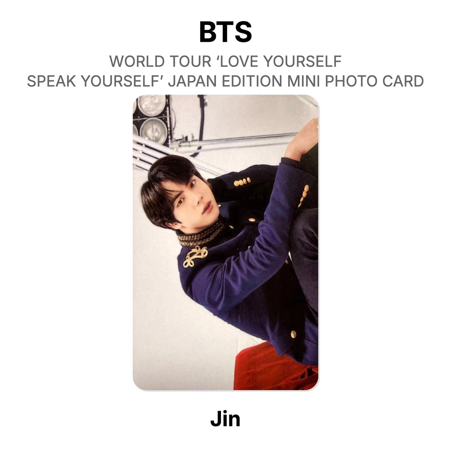 BTS WORLD TOUR ‘LOVE YOURSELF: SPEAK YOURSELF’- JAPAN EDITION MINI PHOTO CARD Official Photocard