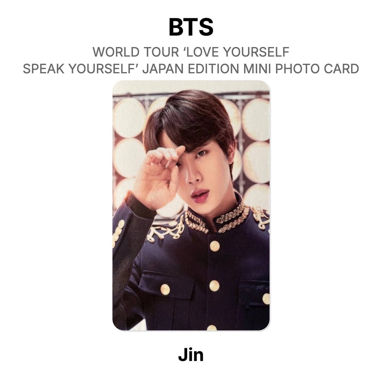 BTS WORLD TOUR ‘LOVE YOURSELF: SPEAK YOURSELF’- JAPAN EDITION MINI PHOTO CARD Official Photocard