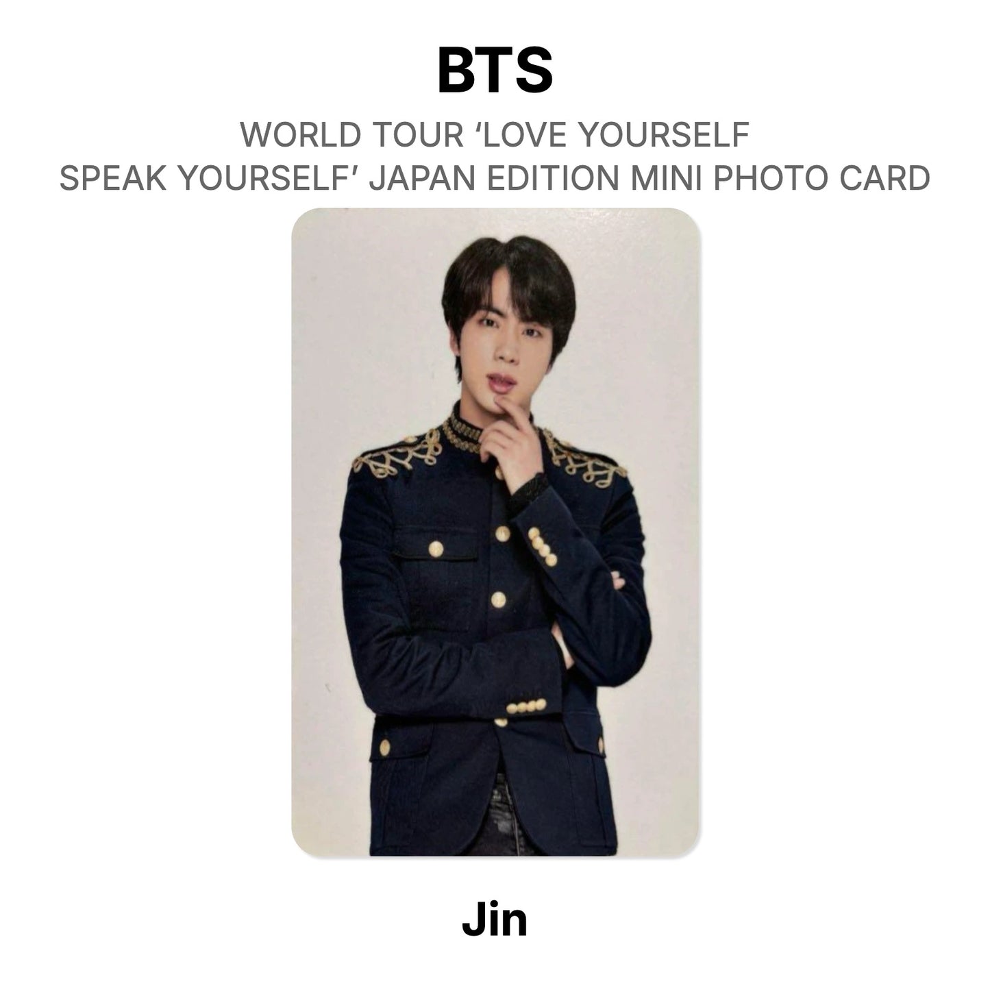 BTS WORLD TOUR ‘LOVE YOURSELF: SPEAK YOURSELF’- JAPAN EDITION MINI PHOTO CARD Official Photocard