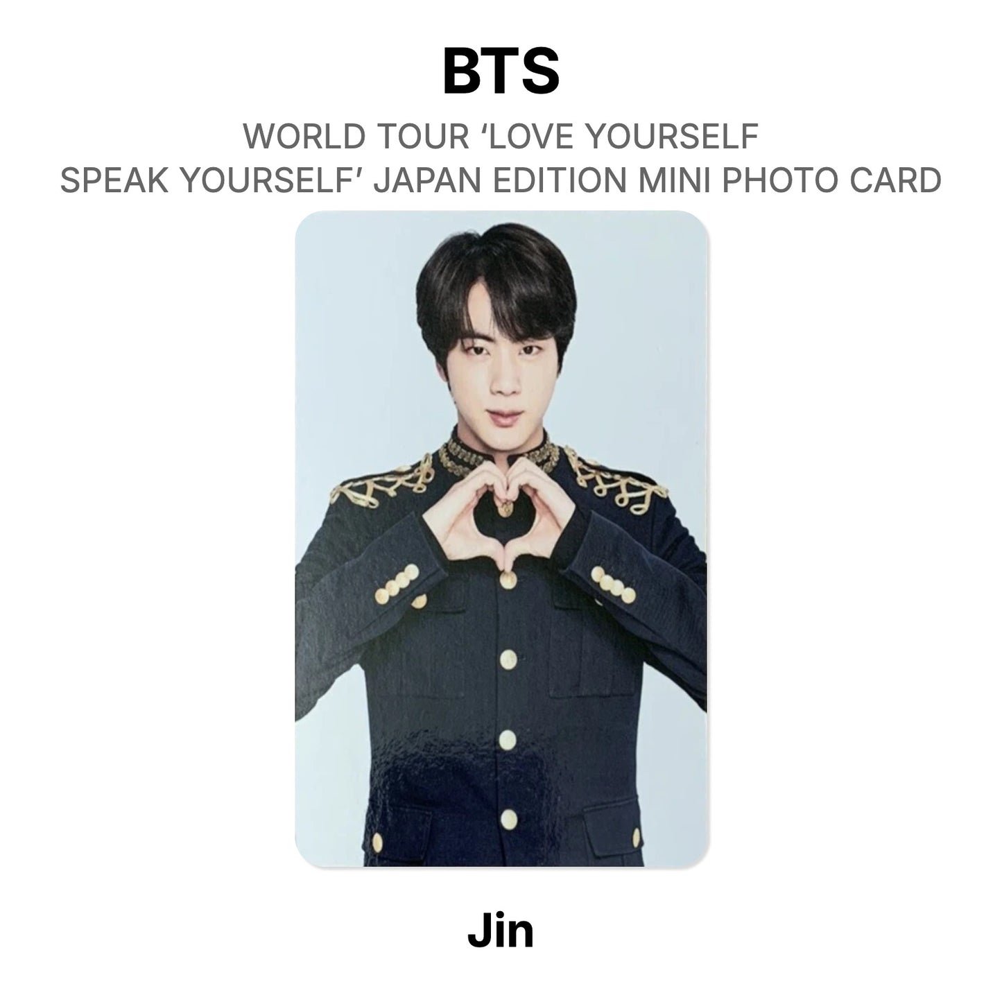 BTS WORLD TOUR ‘LOVE YOURSELF: SPEAK YOURSELF’- JAPAN EDITION MINI PHOTO CARD Official Photocard