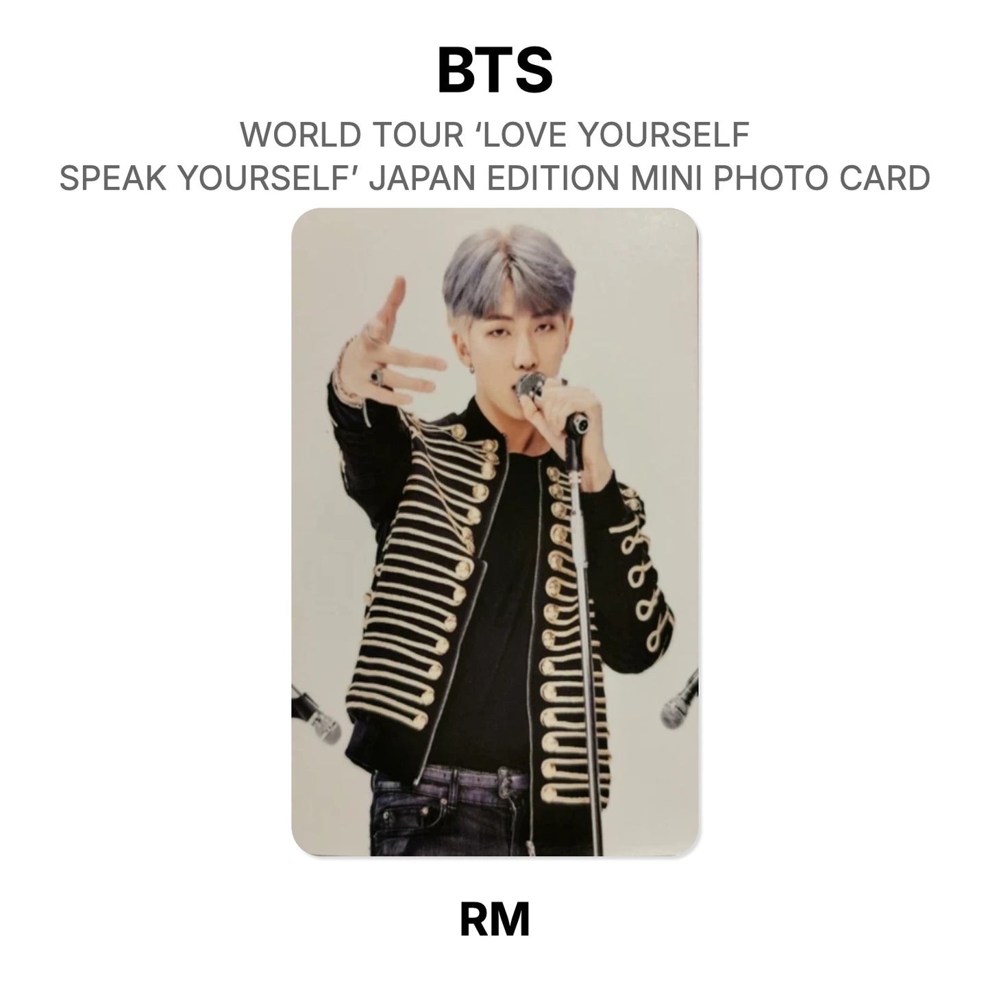 BTS WORLD TOUR ‘LOVE YOURSELF: SPEAK YOURSELF’- JAPAN EDITION MINI PHOTO CARD Official Photocard