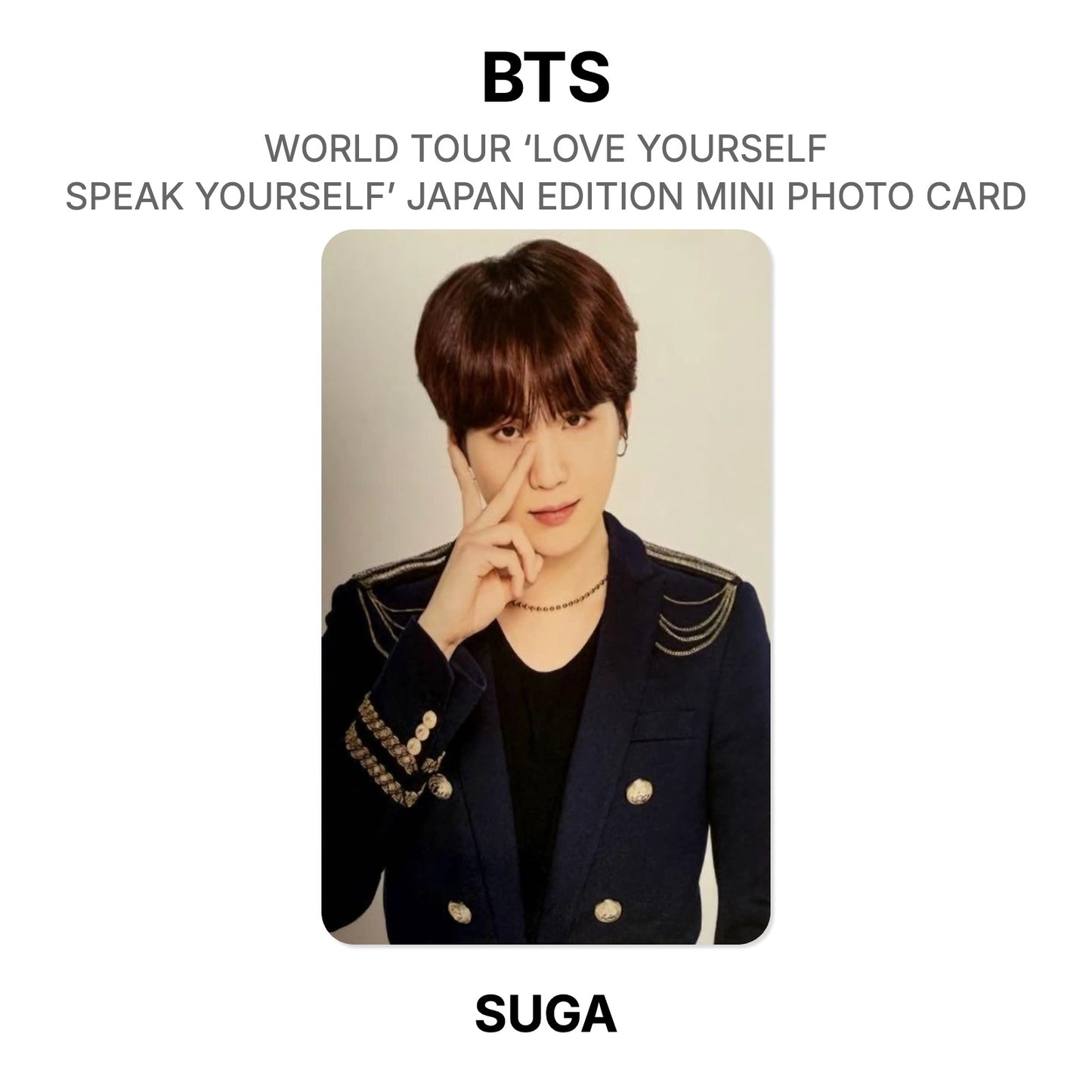 BTS WORLD TOUR ‘LOVE YOURSELF: SPEAK YOURSELF’- JAPAN EDITION MINI PHOTO CARD Official Photocard