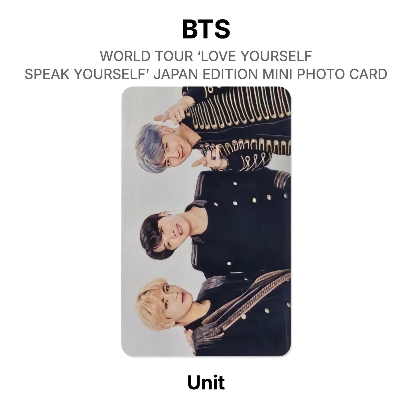 BTS WORLD TOUR ‘LOVE YOURSELF: SPEAK YOURSELF’- JAPAN EDITION MINI PHOTO CARD Official Photocard