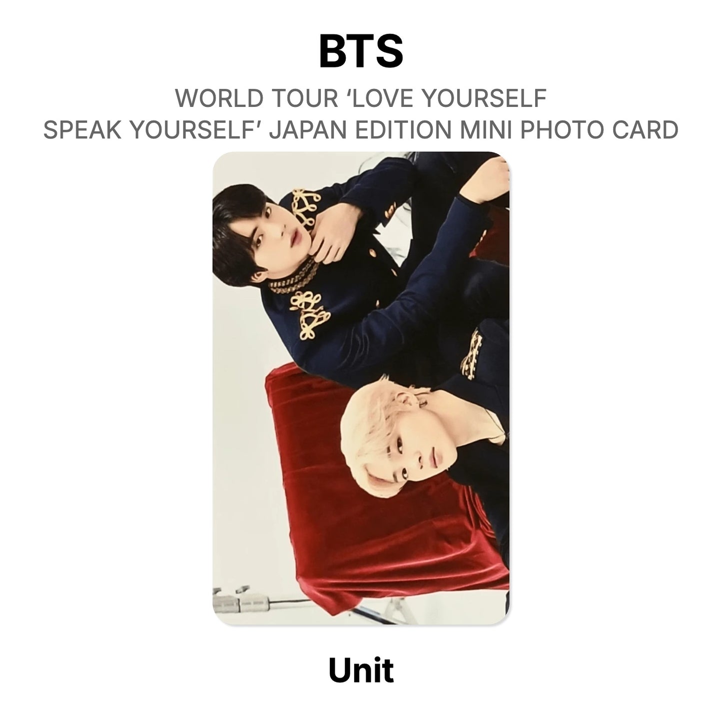 BTS WORLD TOUR ‘LOVE YOURSELF: SPEAK YOURSELF’- JAPAN EDITION MINI PHOTO CARD Official Photocard
