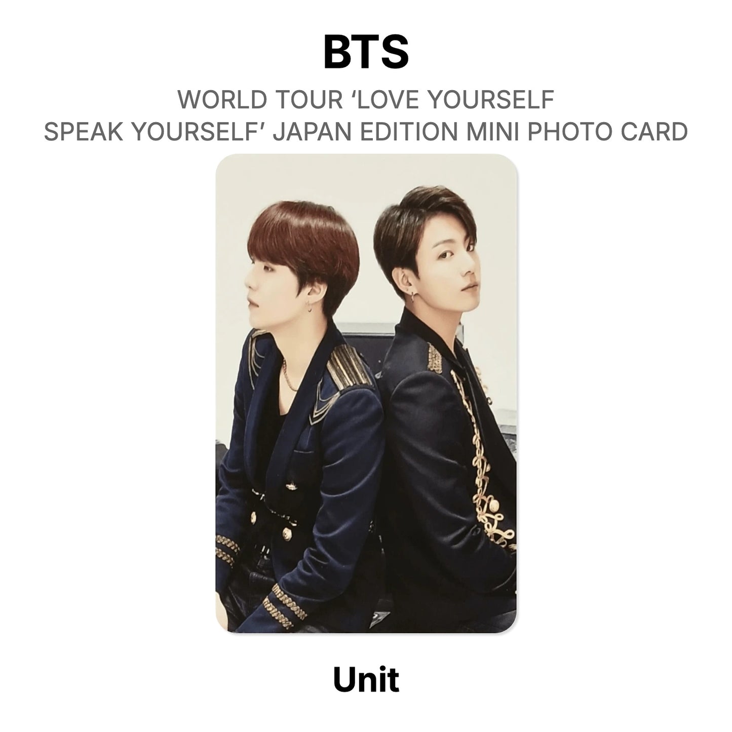 BTS WORLD TOUR ‘LOVE YOURSELF: SPEAK YOURSELF’- JAPAN EDITION MINI PHOTO CARD Official Photocard