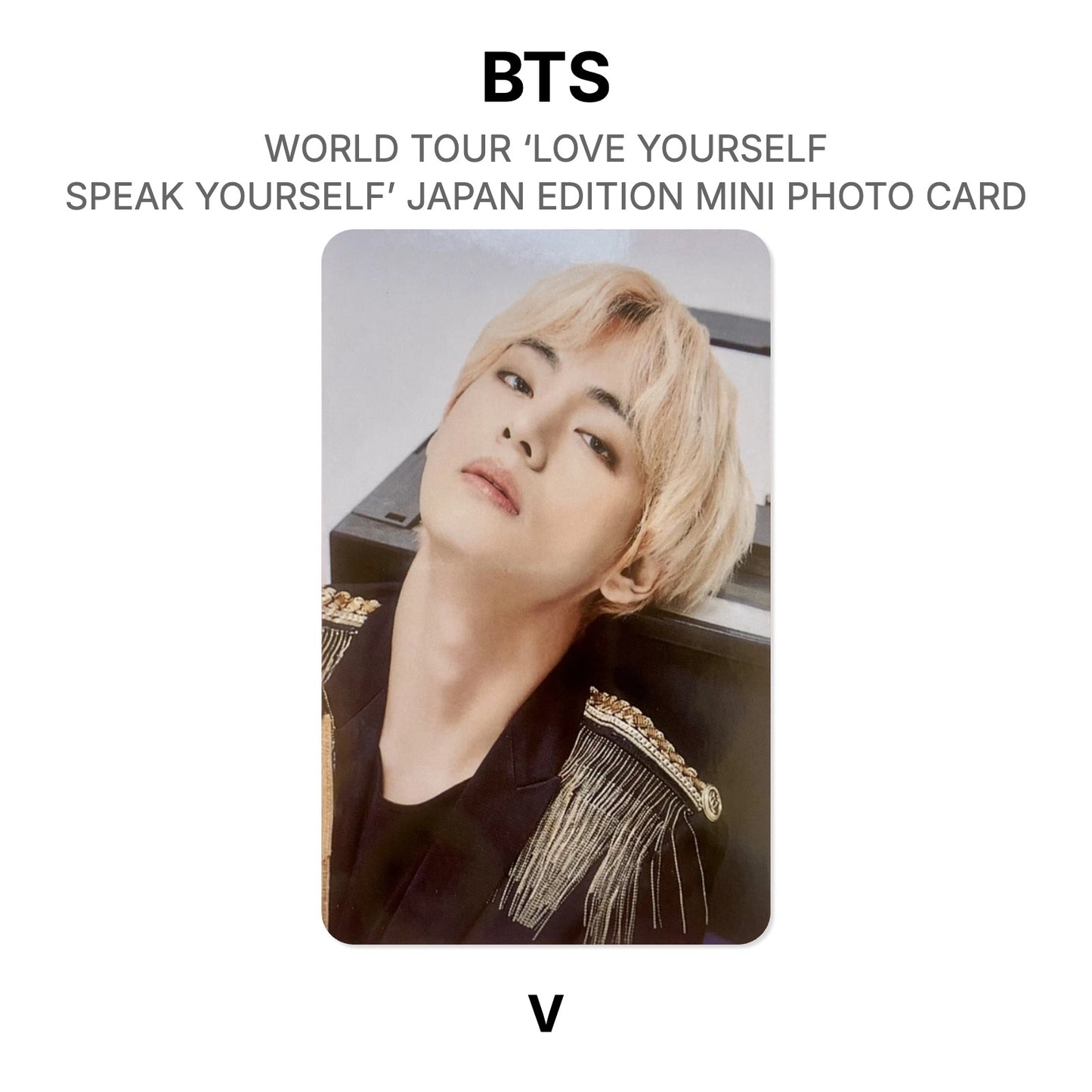 BTS WORLD TOUR ‘LOVE YOURSELF: SPEAK YOURSELF’- JAPAN EDITION MINI PHOTO CARD Official Photocard