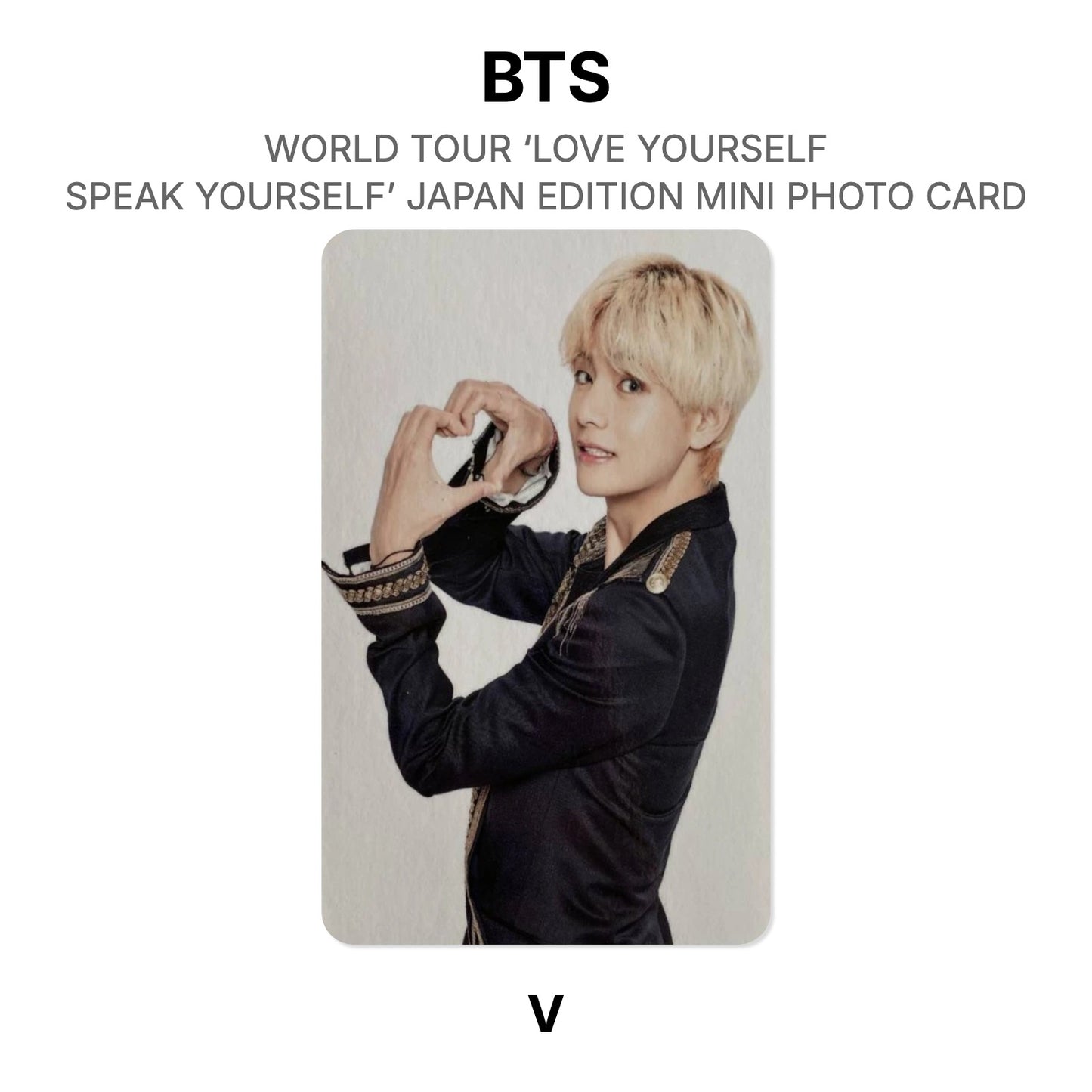 BTS WORLD TOUR ‘LOVE YOURSELF: SPEAK YOURSELF’- JAPAN EDITION MINI PHOTO CARD Official Photocard