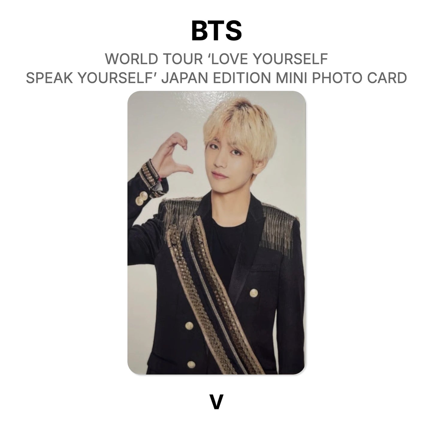 BTS WORLD TOUR ‘LOVE YOURSELF: SPEAK YOURSELF’- JAPAN EDITION MINI PHOTO CARD Official Photocard