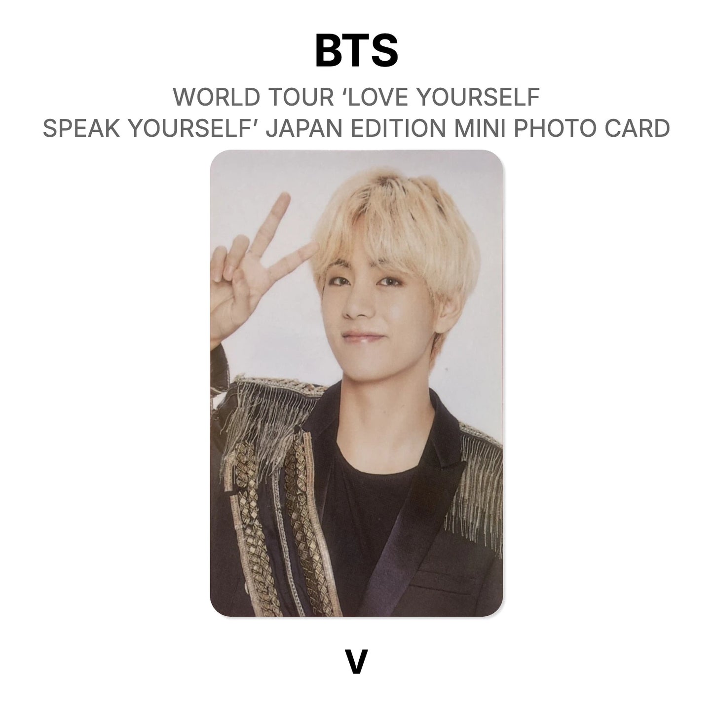 BTS WORLD TOUR ‘LOVE YOURSELF: SPEAK YOURSELF’- JAPAN EDITION MINI PHOTO CARD Official Photocard