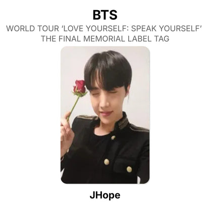 BTS WORLD TOUR ‘LOVE YOURSELF: SPEAK YOURSELF’ THE FINAL MEMORIAL LABEL TAG Official Photocard