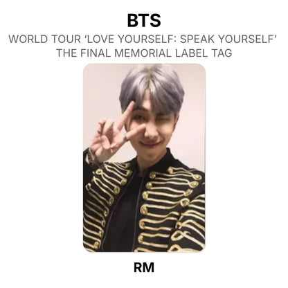 BTS WORLD TOUR ‘LOVE YOURSELF: SPEAK YOURSELF’ THE FINAL MEMORIAL LABEL TAG Official Photocard