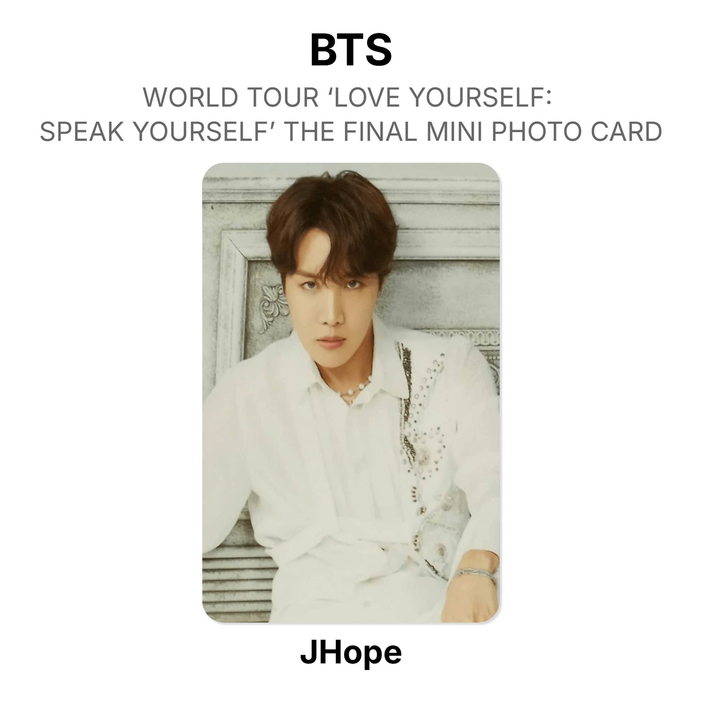 BTS WORLD TOUR ‘LOVE YOURSELF: SPEAK YOURSELF’ THE FINAL MINI PHOTO CARD Offizielle Photocard