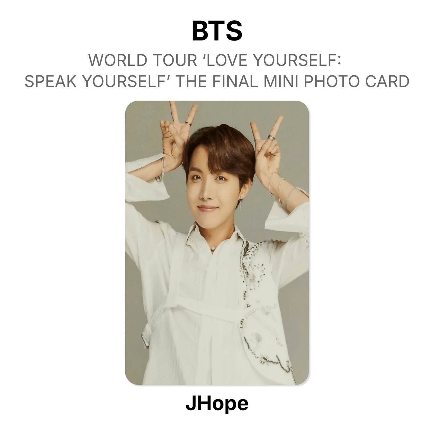 BTS WORLD TOUR ‘LOVE YOURSELF: SPEAK YOURSELF’ THE FINAL MINI PHOTO CARD Offizielle Photocard