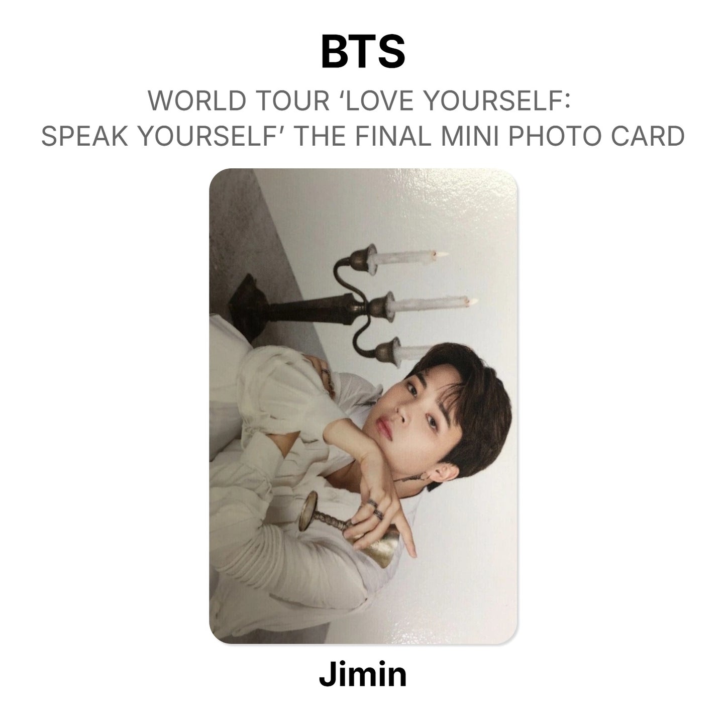 BTS WORLD TOUR ‘LOVE YOURSELF: SPEAK YOURSELF’ THE FINAL MINI PHOTO CARD Offizielle Photocard