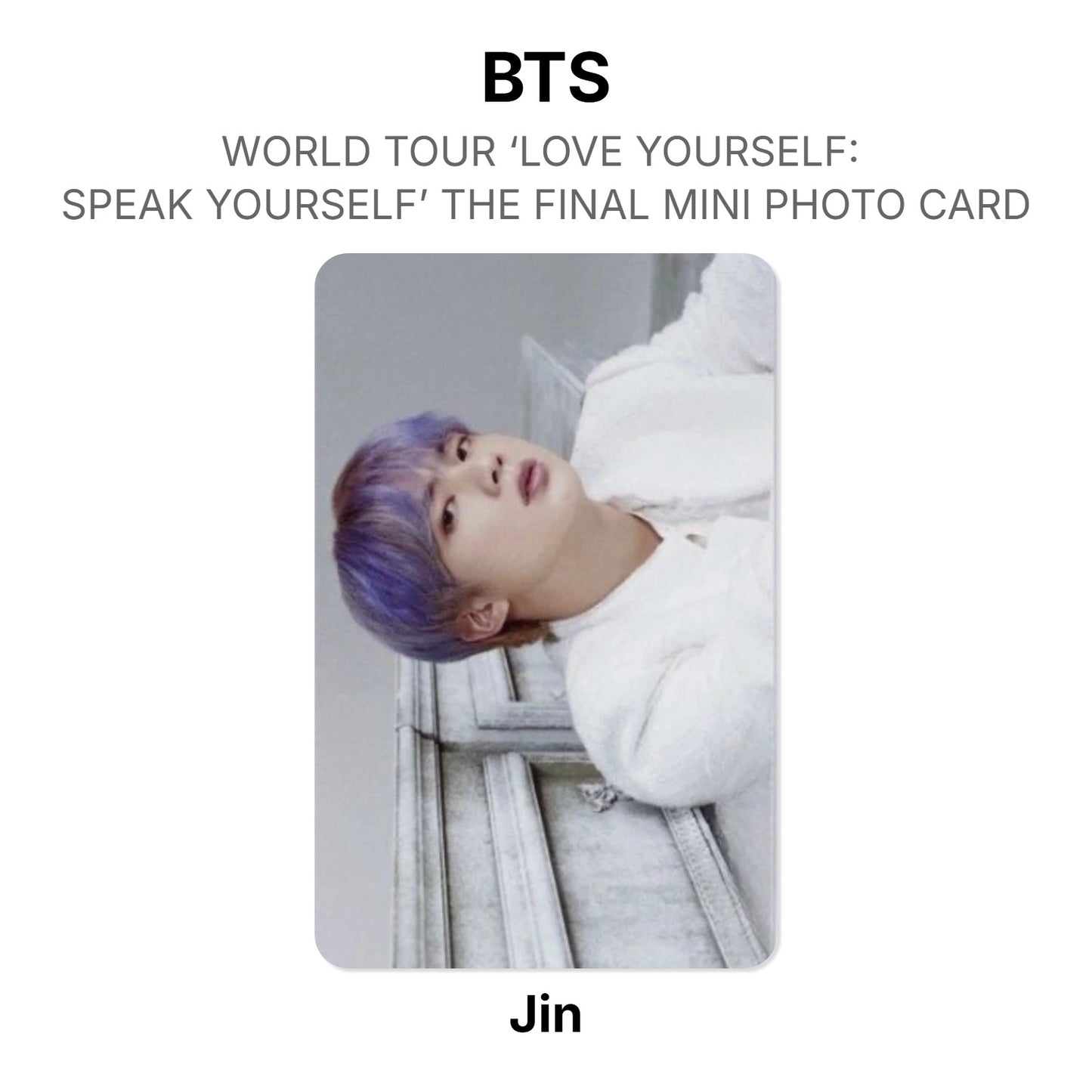 BTS WORLD TOUR ‘LOVE YOURSELF: SPEAK YOURSELF’ THE FINAL MINI PHOTO CARD Offizielle Photocard