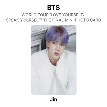 BTS WORLD TOUR ‘LOVE YOURSELF: SPEAK YOURSELF’ THE FINAL MINI PHOTO CARD Offizielle Photocard