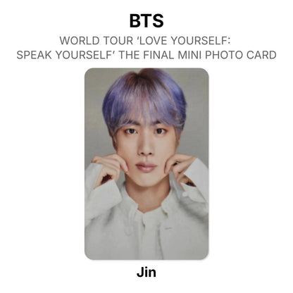 BTS WORLD TOUR ‘LOVE YOURSELF: SPEAK YOURSELF’ THE FINAL MINI PHOTO CARD Offizielle Photocard