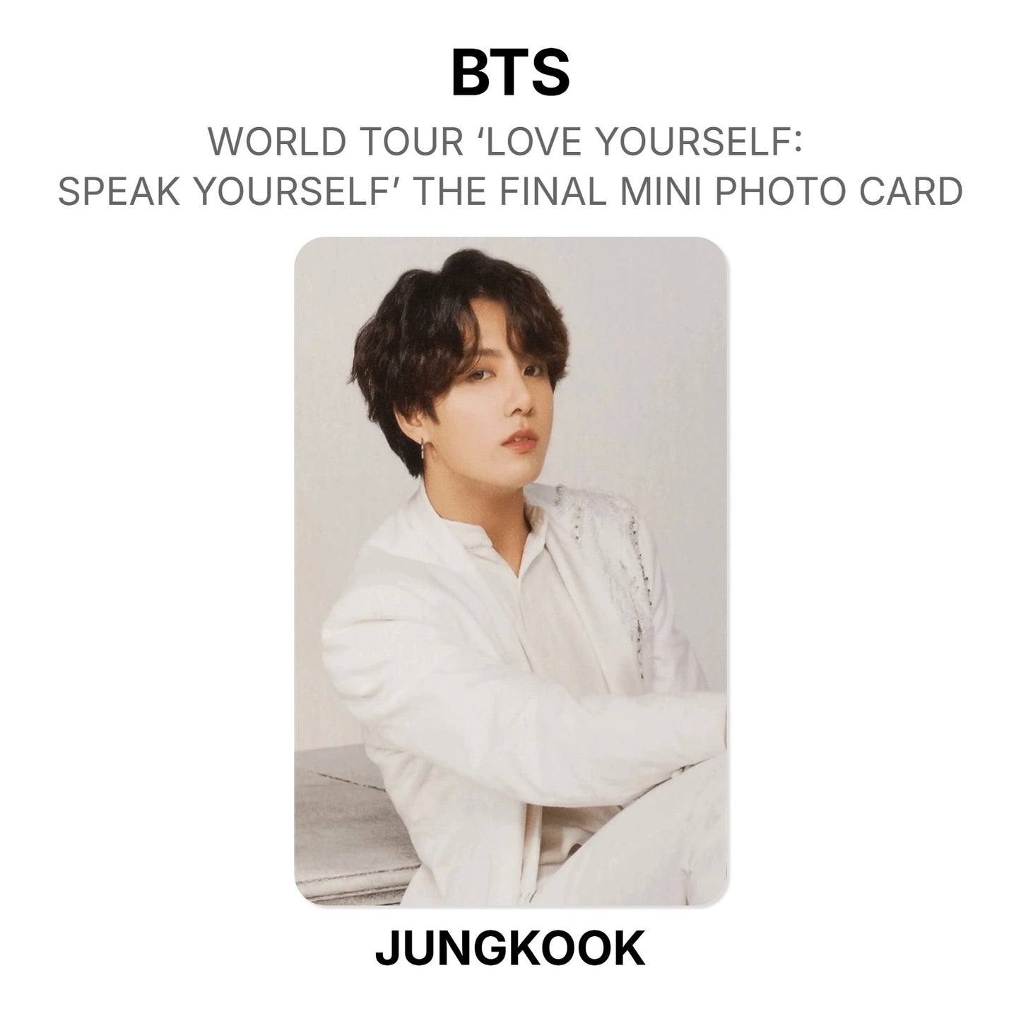 BTS WORLD TOUR ‘LOVE YOURSELF: SPEAK YOURSELF’ THE FINAL MINI PHOTO CARD Offizielle Photocard