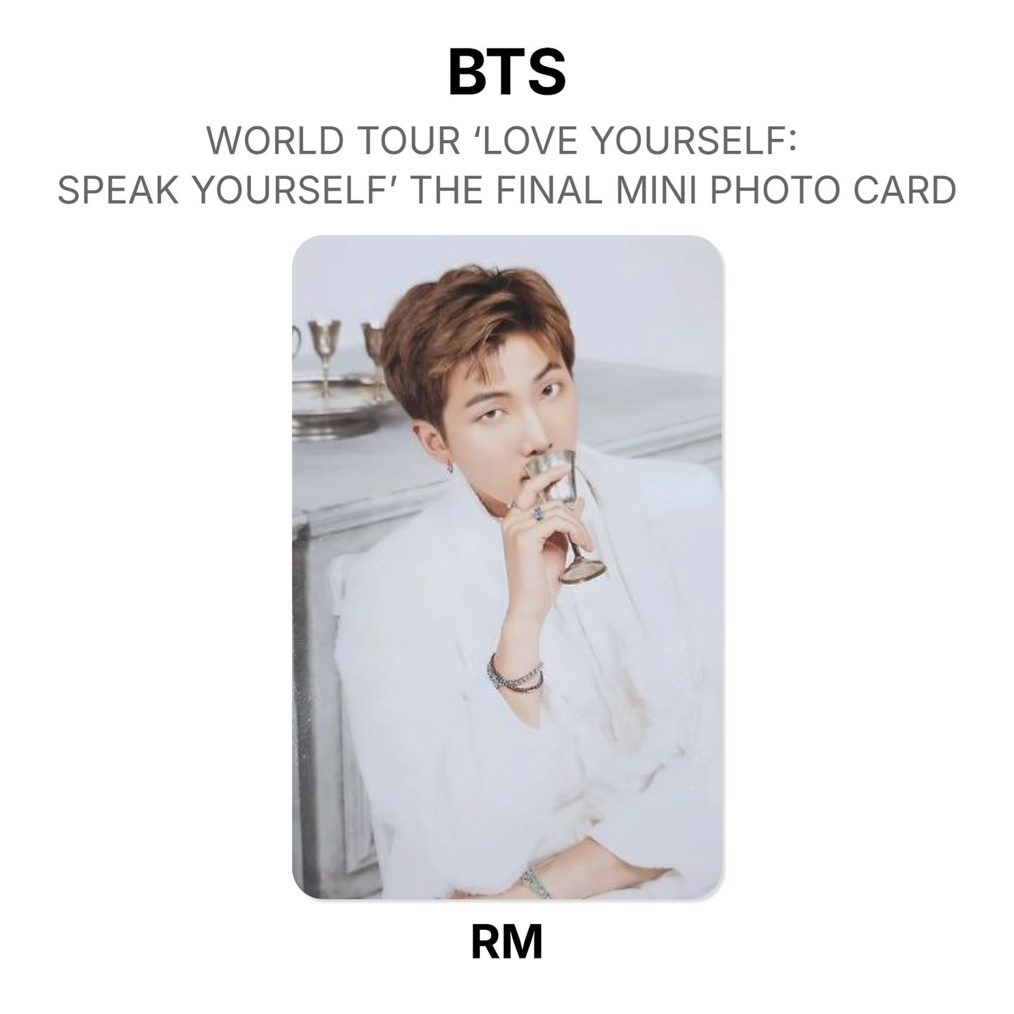 BTS WORLD TOUR ‘LOVE YOURSELF: SPEAK YOURSELF’ THE FINAL MINI PHOTO CARD Offizielle Photocard