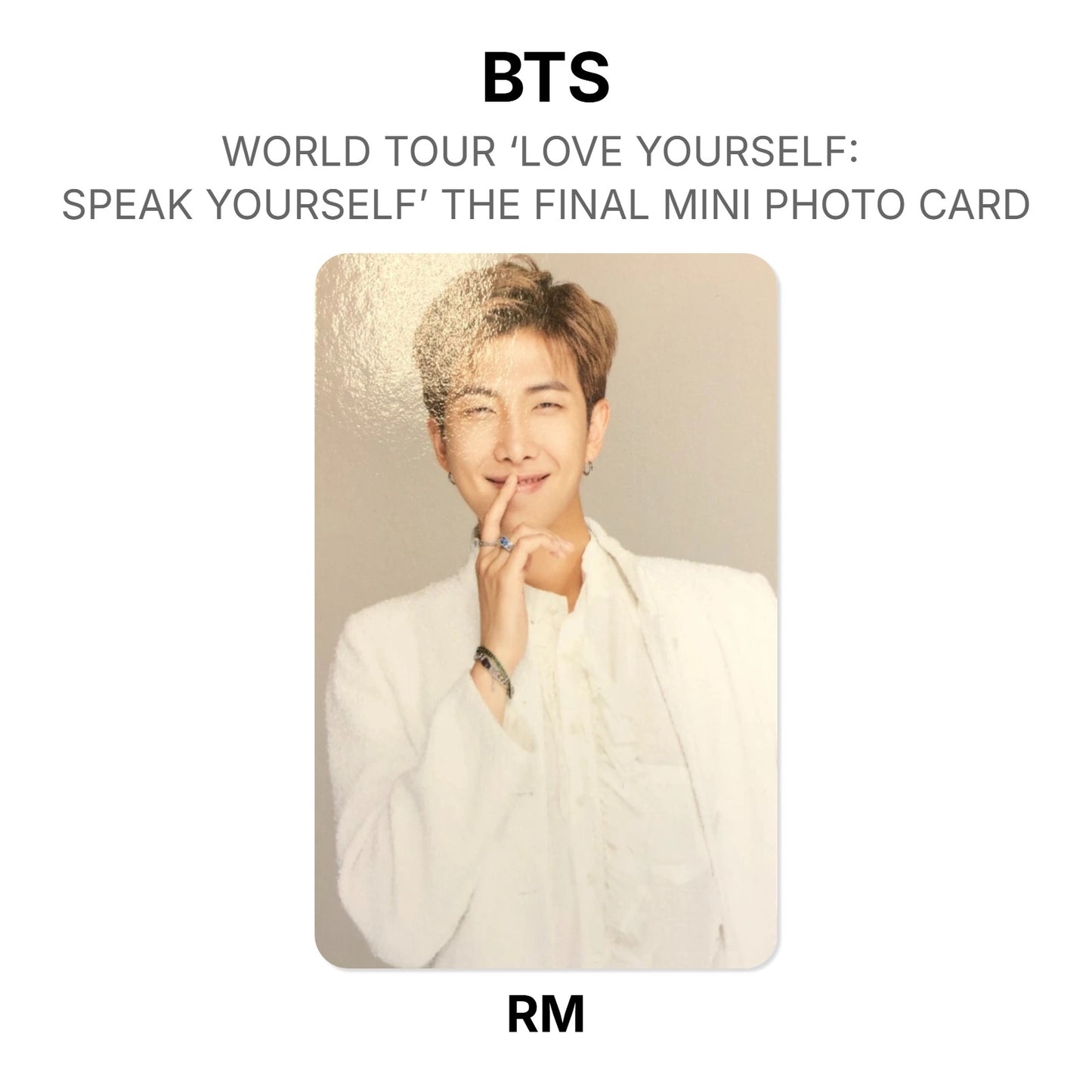 BTS WORLD TOUR ‘LOVE YOURSELF: SPEAK YOURSELF’ THE FINAL MINI PHOTO CARD Offizielle Photocard
