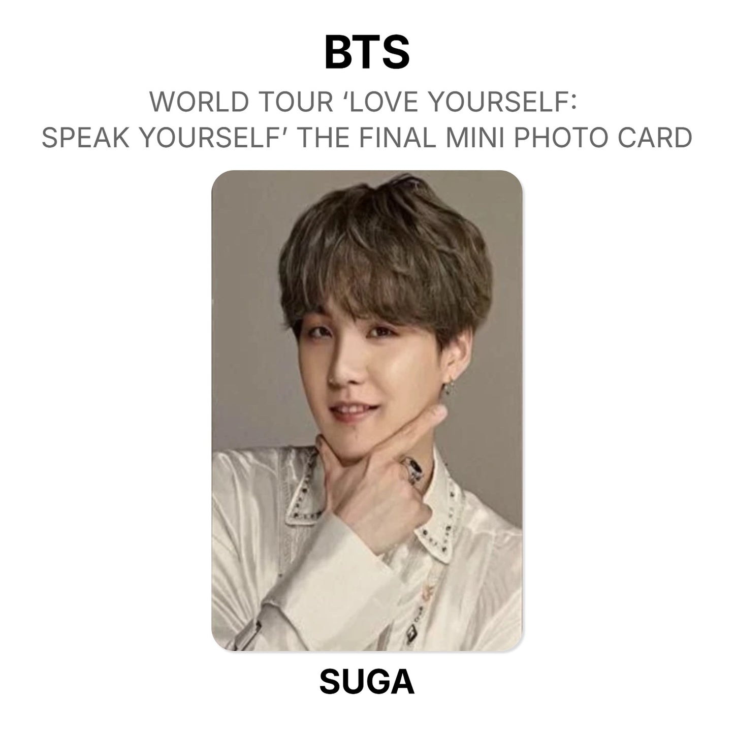 BTS WORLD TOUR ‘LOVE YOURSELF: SPEAK YOURSELF’ THE FINAL MINI PHOTO CARD Offizielle Photocard