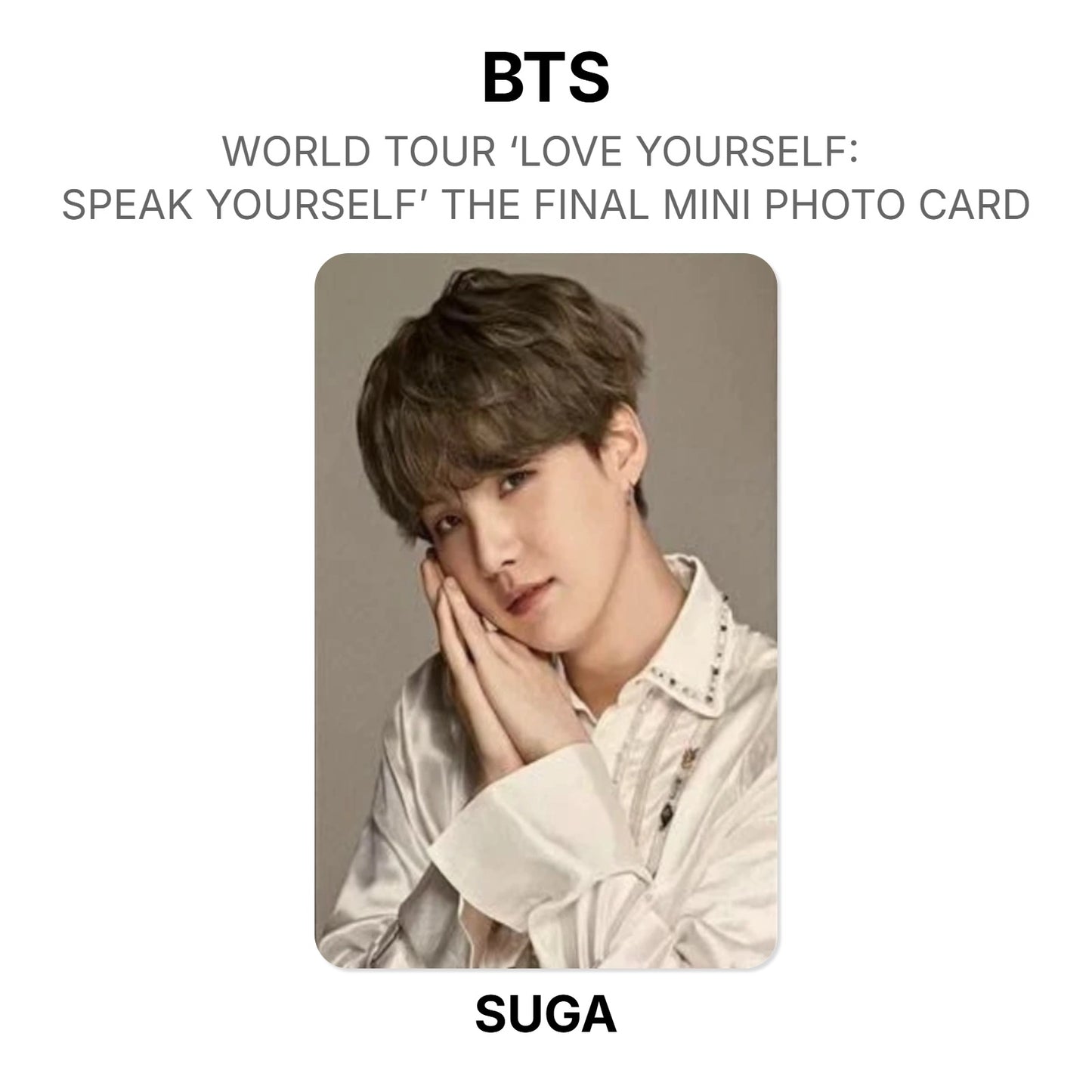 BTS WORLD TOUR ‘LOVE YOURSELF: SPEAK YOURSELF’ THE FINAL MINI PHOTO CARD Offizielle Photocard