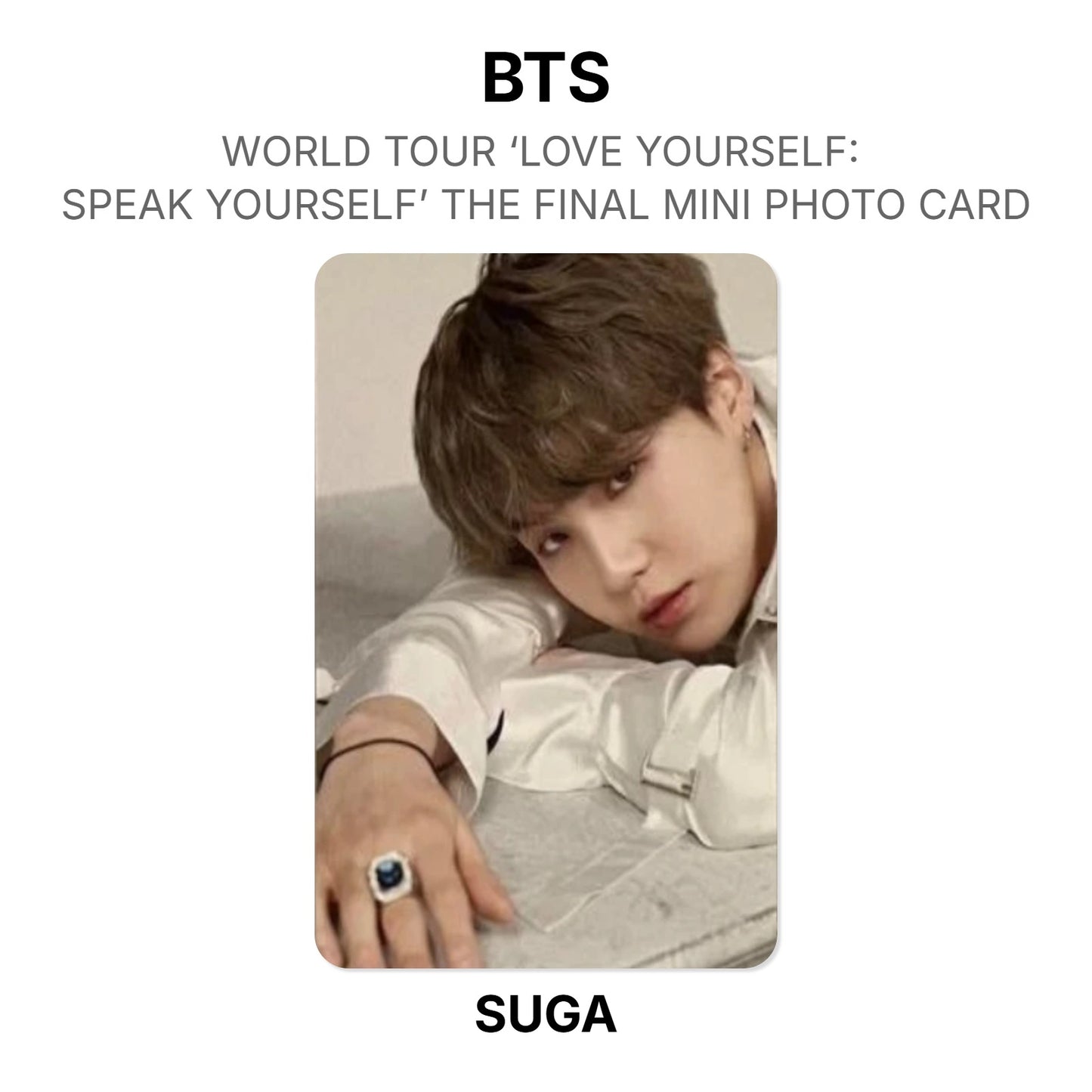 BTS WORLD TOUR ‘LOVE YOURSELF: SPEAK YOURSELF’ THE FINAL MINI PHOTO CARD Offizielle Photocard