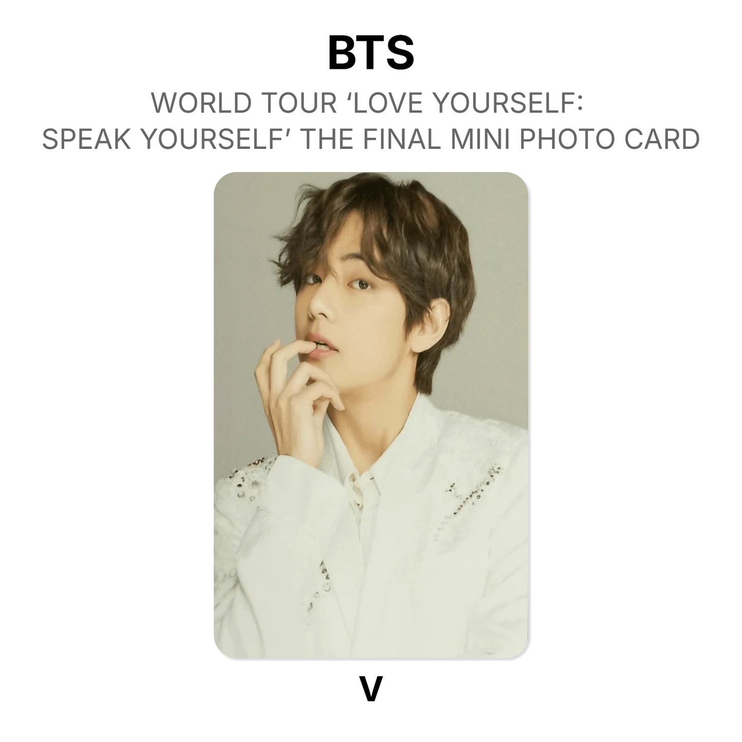 BTS WORLD TOUR ‘LOVE YOURSELF: SPEAK YOURSELF’ THE FINAL MINI PHOTO CARD Offizielle Photocard