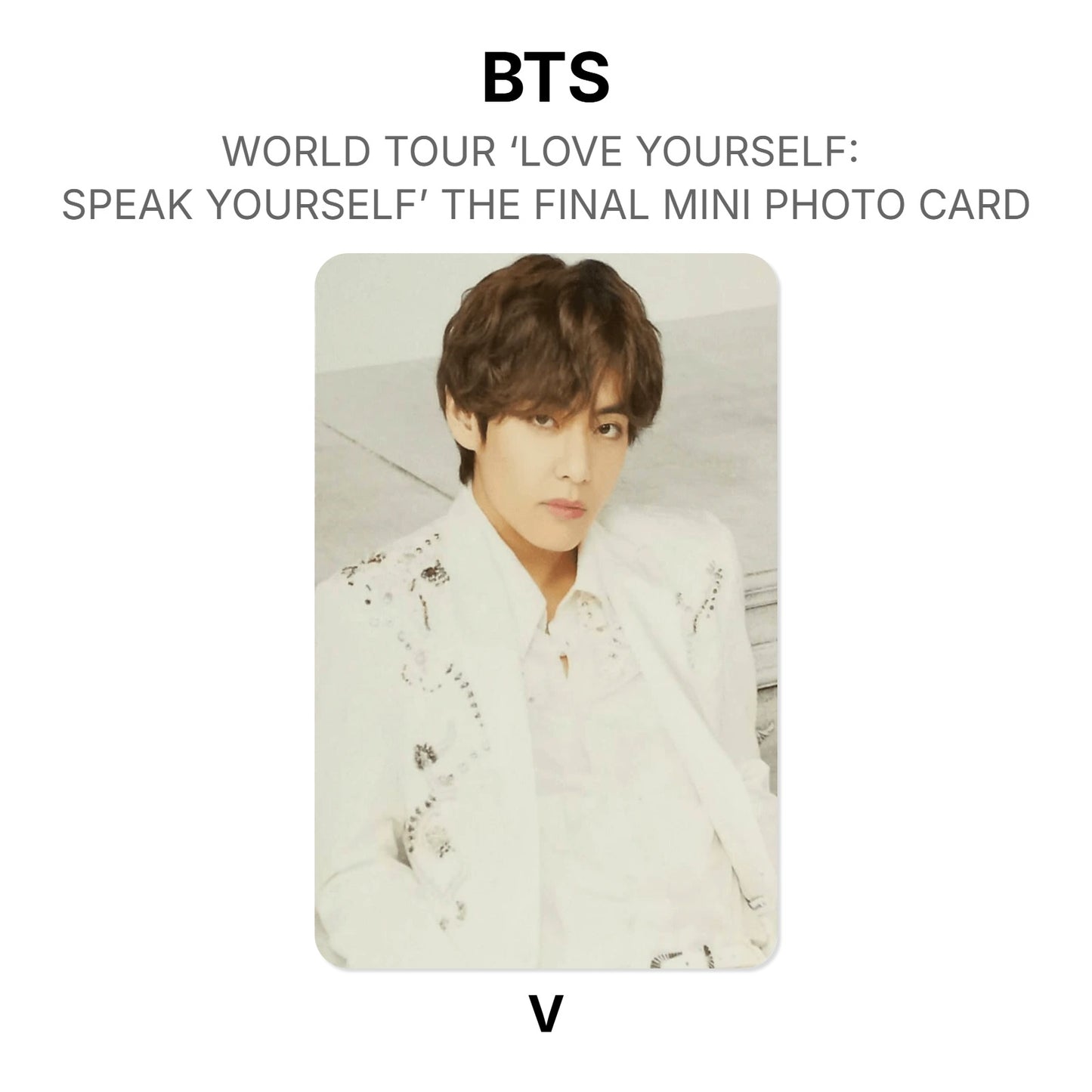 BTS WORLD TOUR ‘LOVE YOURSELF: SPEAK YOURSELF’ THE FINAL MINI PHOTO CARD Offizielle Photocard