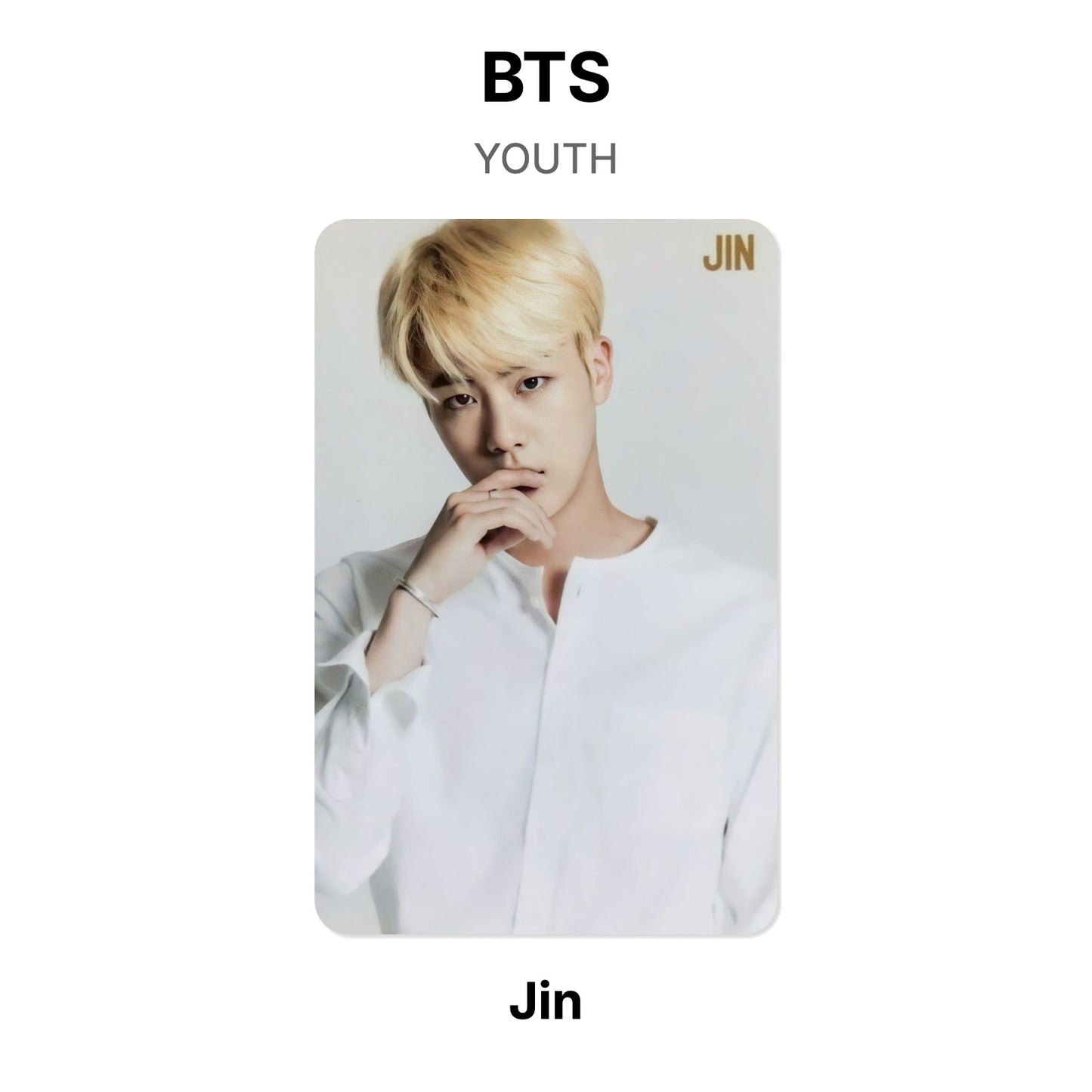 BTS YOUTH Official Photocard