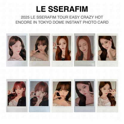 LE SSERAFIM 2025 LE SSERAFIM TOUR EASY CRAZY HOT ENCORE IN TOKYO DOME INSTANT PHOTO CARD Official Photocard