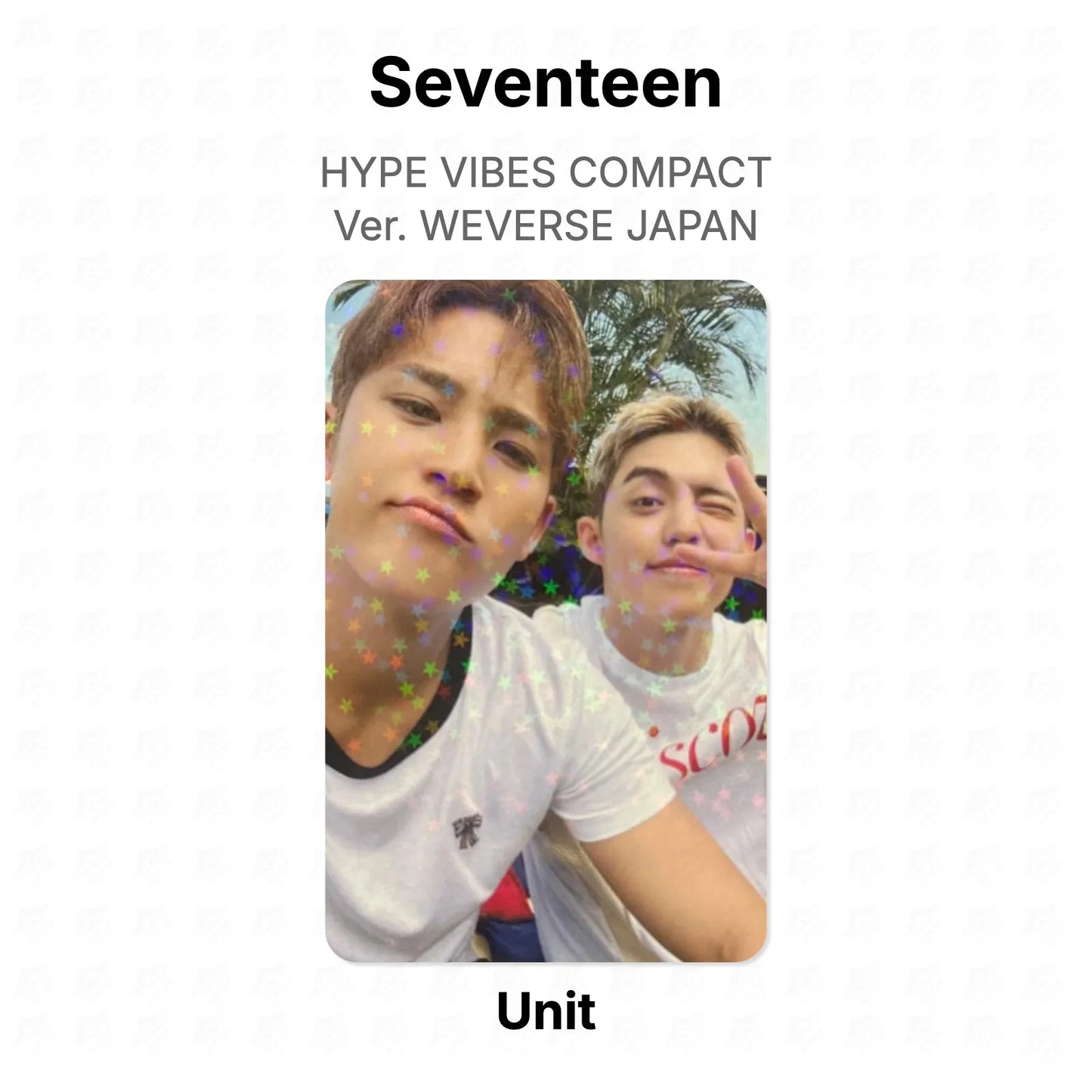 Seventeen HYPE VIBES COMPACT Ver. WEVERSE JAPAN Official Photocard