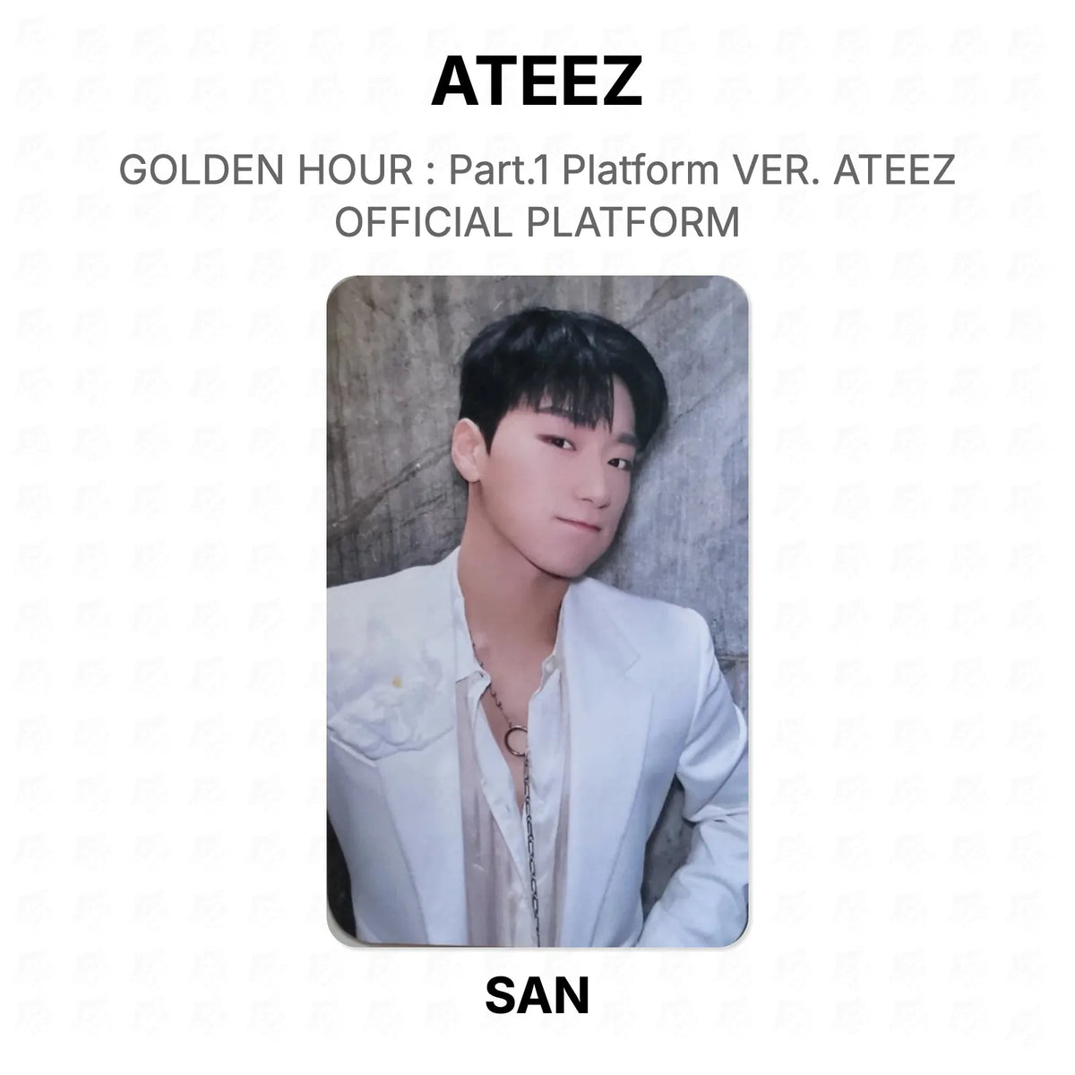 ATEEZ GOLDEN HOUR : Part.1 Platform VER. ATEEZ OFFICIAL PLATFORM Official Photocard