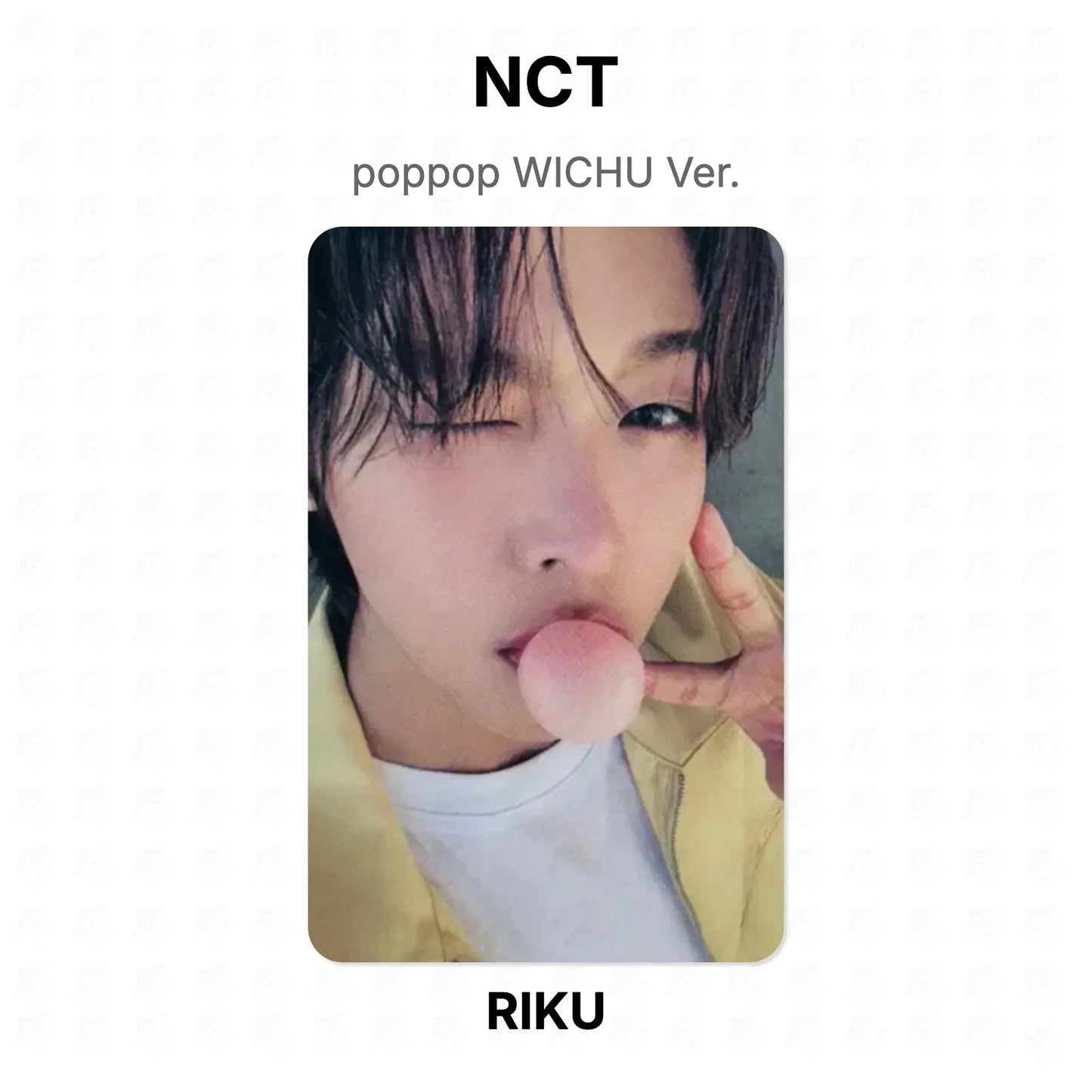 NCT poppop WICHU Ver. Official Photocard