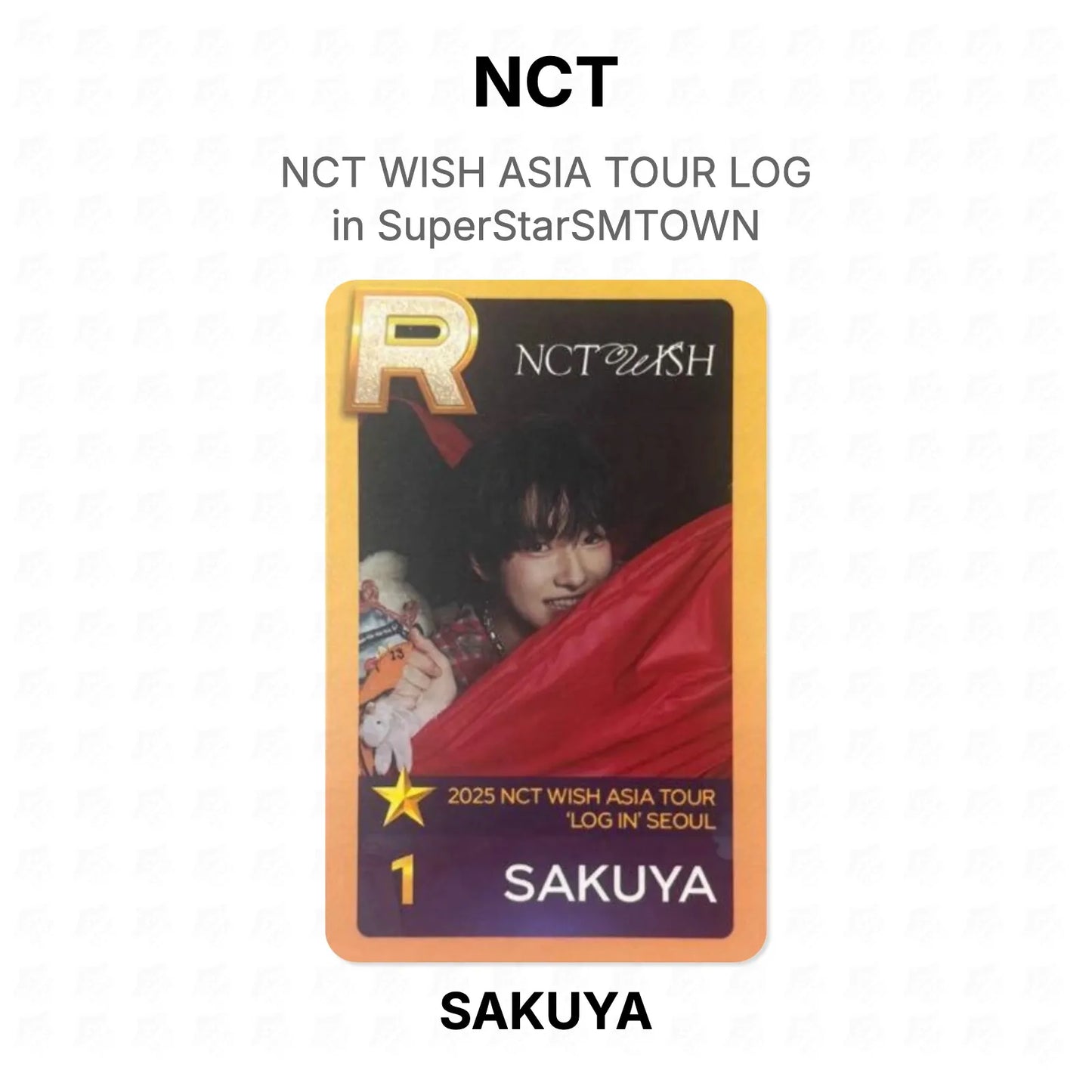 NCT WISH ASIA TOUR LOG in SuperStarSMTOWN Official Photocard