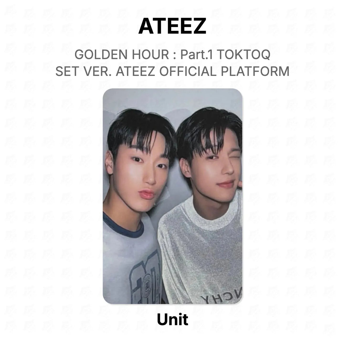ATEEZ GOLDEN HOUR : Part.1 TOKTOQ SET VER. ATEEZ OFFICIAL PLATFORM Official Photocard