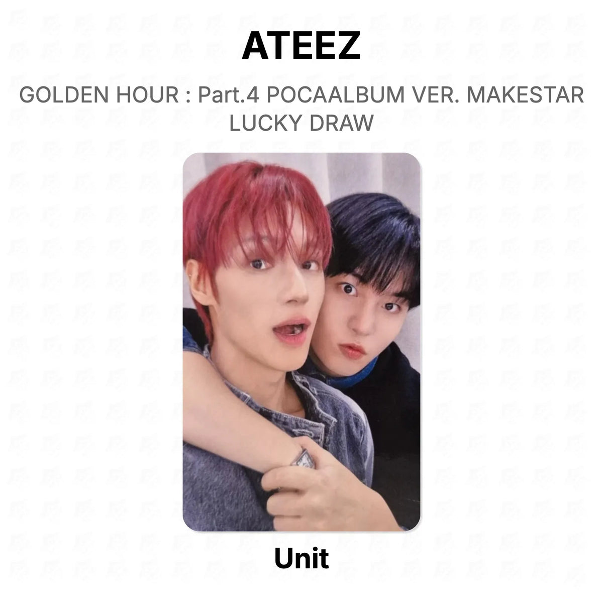 ATEEZ GOLDEN HOUR : Part.4 POCAALBUM VER. MAKESTAR LUCKY DRAW Official Photocard