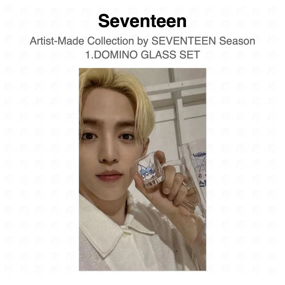 Seventeen Artist-Made Collection by SEVENTEEN Season 1.DOMINO GLASS SET Official Photocard
