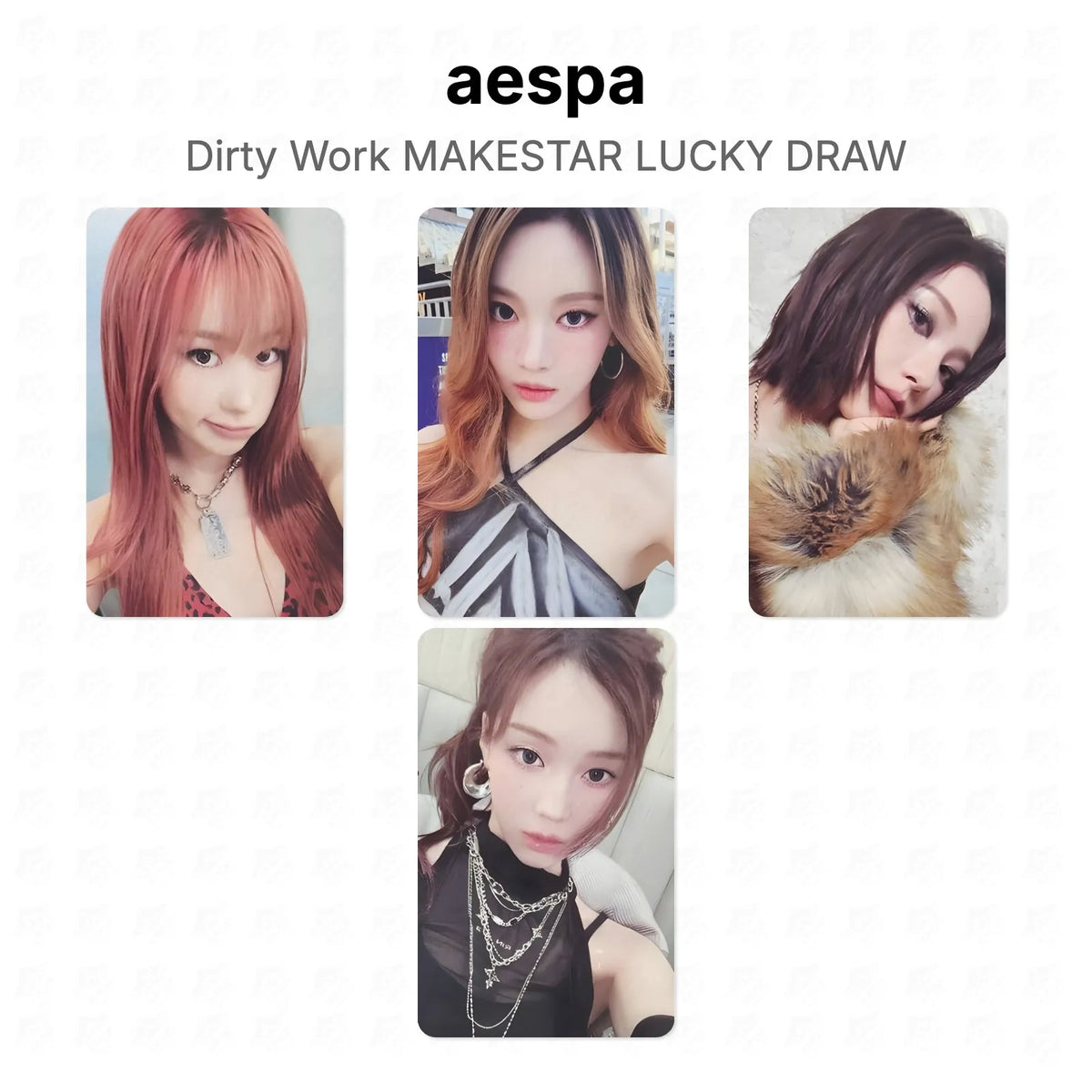 aespa Dirty Work MAKESTAR LUCKY DRAW Official Photocard