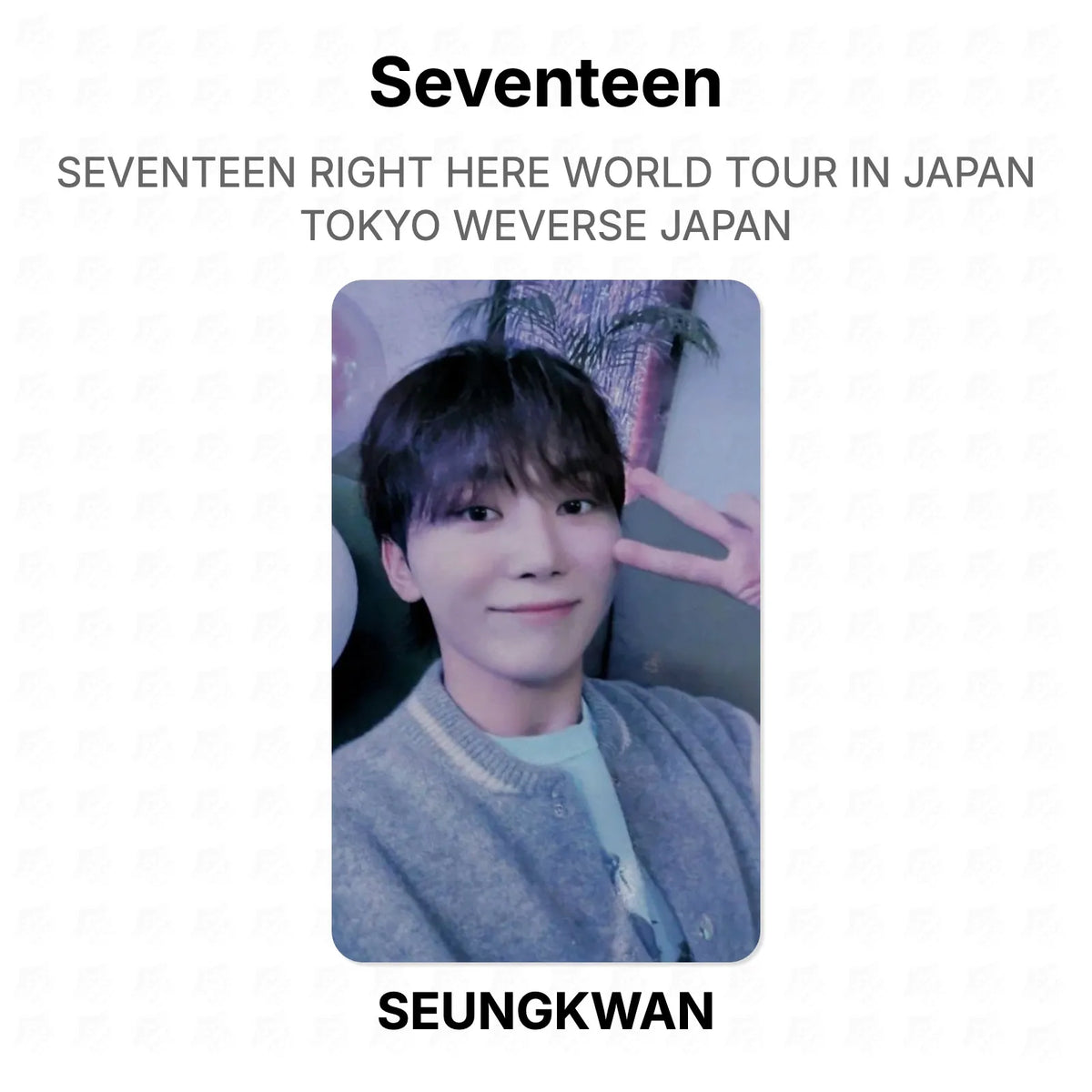 Seventeen RIGHT HERE WORLD TOUR IN JAPAN TOKYO WEVERSE JAPAN Official Photocard