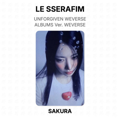 LE SSERAFIM UNFORGIVEN WEVERSE ALBUMS Ver. WEVERSE Official Photocard