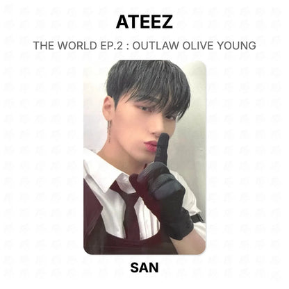 ATEEZ THE WORLD EP.2 : OUTLAW OLIVE YOUNG Official Photocard