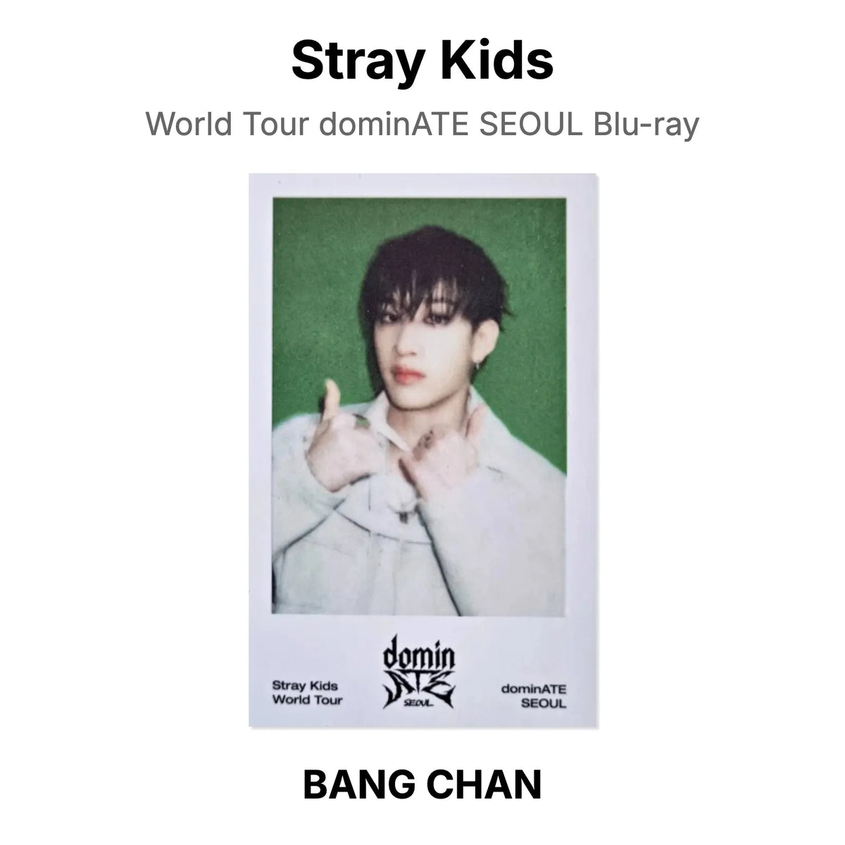 Stray Kids World Tour dominATE SEOUL Blu-ray 官方小卡