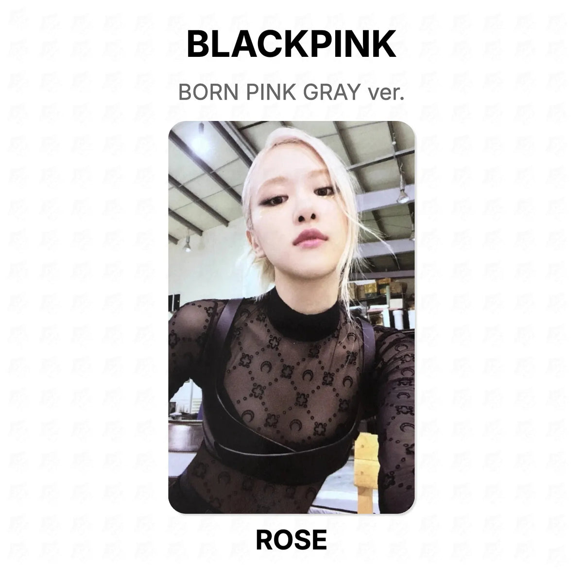 BLACKPINK BORN PINK GRAY ver. Official Photocard