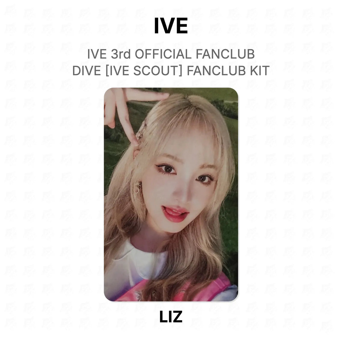 IVE 3rd OFFICIAL FANCLUB DIVE [IVE SCOUT] FANCLUB KIT Official Photocard